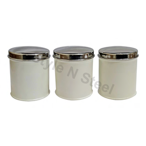 Stainless Steel Kitchen Metal square <b>Canister</b> Storage <b>tea</b> sugar <b>coffee</b> <b>canisters</b> - Product Image 1