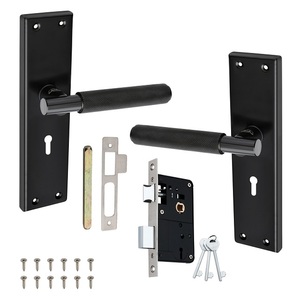 2025 vente en gros de qualité supérieure porte en bois clé poignée levier serrure moderne extérieur porte intérieure aluminium Zinc mortaise salle de bain - Product Image 3