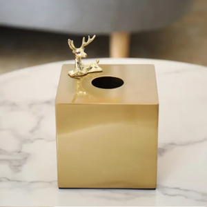 Porte-mouchoirs ovale en cristal doré, accents luxueux en perles et taille diamant, disponible à prix de gros. - Product Image 6