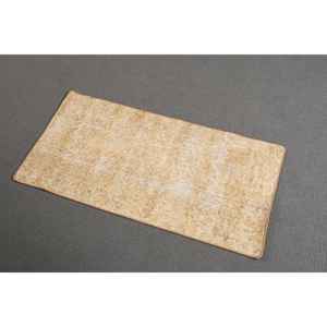 Alfombra Turca, Alfombra Vintage de 1.6x3.3 pies, Alfombra de Lana con Estampado Animal Marrón - Product Image 1