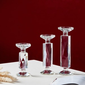 Porte-bougie en verre tendance, élégant et moderne, parfait pour la décoration de la maison, le salon, la chambre à coucher et comme centre de table élégant - Product Image 1