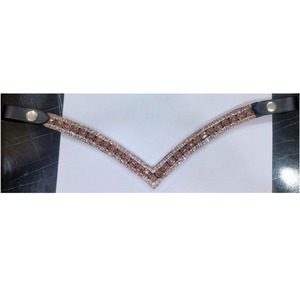 Accessoire de bride équestre en forme de V de bande de front de cheval de qualité supérieure équipement d'équitation décoratif Durable élégant pour l'équitation confortable - Product Image 6