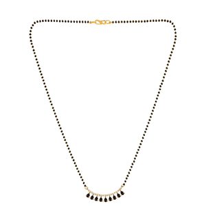 Black <b>Ruby</b> Mangalsutra Fine Beaded <b>Necklaces</b> Collection - Product Image 2