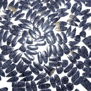 Picasso jaspe par de piedras preciosas sueltas lote pulido a mano Picasso piedra preciosa rara negro Picasso jaspe cabujones para suministros de joyería - Product Image 6