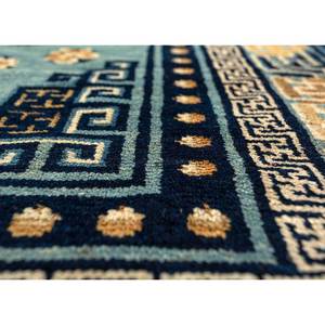 Alfombra de Lana Anudada a Mano Pechino Azul para el Hogar, Paem-413, Alfombra Rectangular con Medallón para Entrada, Pasillo, Habitación Juvenil - Product Image 3