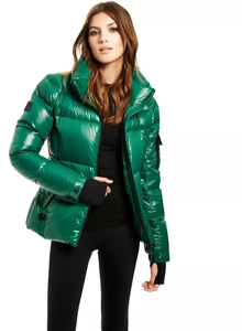 แจ็คเก็ตขนเป็ดสไตล์ฟรีสไตล์สำหรับผู้หญิง, เสื้อโค้ทขนเป็ดสีเขียวหญ้าซิปรูดได้สำหรับฤดูหนาวออกแบบได้ตามต้องการ - Product Image 6