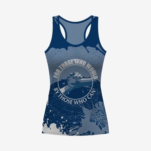 Camisetas sin mangas con espalda cruzada de algodón de alta calidad 100%, nuevas prendas deportivas de softbol con logotipo de sublimación para mujer - Product Image 2