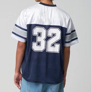 Uniforme de fútbol americano Diseño personalizado Su propio equipo de sublimación Blanco Azul Adulto Camiseta de fútbol americano - Product Image 5