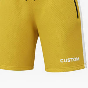 กางเกงขาสั้นคอร์ดูรอยสไตล์วินเทจพร้อมขอบเอวยางยืด โพลีเอสเตอร์ 100% ลุคสตรีทแฟชั่นสำหรับฟิตเนสและเพาะกาย - Product Image 4