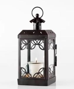 Modern Luxury <b>Decorative</b> <b>Lantern</b> Set of Two Tall Black Metal with Clear Glass Panels for Front Porch for Christmas - Product Image 4