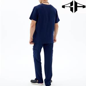 Ensembles de gommages d'allaitement tissés de haute qualité uniformes doux pour l'hôpital d'été pour hommes utilisent des costumes de travail de clinique dentaire élégants - Product Image 2