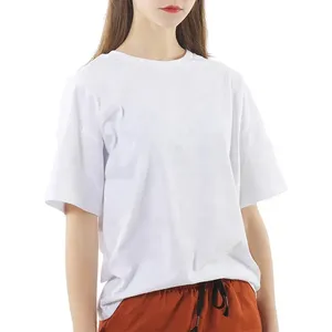 Premium Quality 100% Cotton T Shirt Custom Logo Plain Women <b>Tshirt</b> Wholesale Customized ODM - Product Image 3