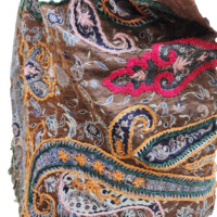 Châle en laine bouillie magnifiquement conçu, broderie florale, teintures organiques multicolores, tissage jacquard, fait main, en laine, pour adulte, hiver