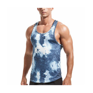 Camiseta sin mangas con cuello en V de secado rápido de estilo informal, camisetas de sublimación de poliéster hechas a medida, tejido de punto con técnicas lavadas - Product Image 1