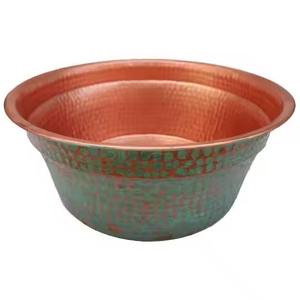 Cuenco de sopa y ensalada pulido de estilo americano ecológico de cobre para uso en fiestas de hoteles en casa - Product Image 3