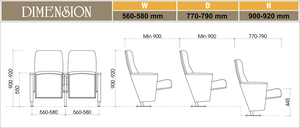 Chaises de Salle de Conférence Modernes pour Collèges, Universités et Centres de Formation avec une Construction Robuste - Product Image 6