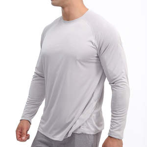 <b>Moisture</b> <b>Wicking</b> Blank Hood <b>Shirts</b> with Thumb Hole Custom Blank White Long-sleeve SPF 50 Men Fishing Hoodies - Product Image 1