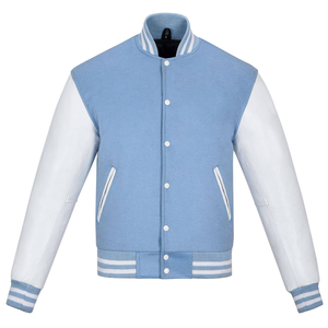 Blouson aviateur universitaire Streetwear personnalisé Design tendance Blouson Letterman avec logo personnalisé Corps en laine Manches en cuir - Product Image 1