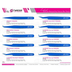 Pince à épiler pour cils de haute qualité, résistante à la corrosion, couleur et taille personnalisées, pointe en fibre ergonomique, pince à épiler pour extensions de cils - Product Image 6