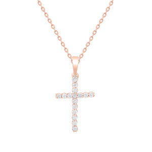 Pendentif en diamants ronds Rikhava personnalisé pour femmes Bijoux à la mode pour les mariages et les fiançailles - Product Image 2