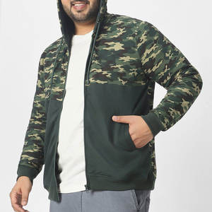 Bonne qualité tenue fermeture éclair porter hommes Camouflage à capuche bon matériel personnalisé couleur élégant imprimé hommes Camouflage à capuche - Product Image 2