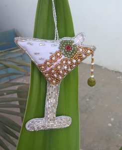 Décorations de Noël de style moderne, de haute qualité, en zari blanc, 4 pouces, vente en gros, prix bas, fournitures de vacances - Product Image 2