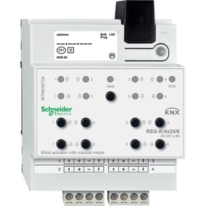 Per SCHNEIDER ELECTRIC MTN648704 Attuatore per Tapparelle Grigio Chiaro REG-K/4x24/6 Interruttori di Controllo Remoto Modalità Manuale - Product Image 1