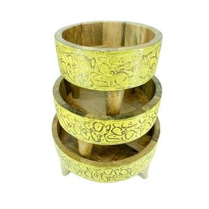 Juego de 3 soportes de madera para pasteles y postres con la mejor calidad, soporte para servir frutas y pasteles de forma redonda a un precio asequible - Product Image 6