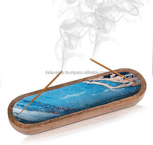 Kalavastu Wooden <b>Incense</b> <b>Stick</b> <b>Holder</b> & Ash Catcher Aroma Therapy Stand Model WC3 - Product Image 5
