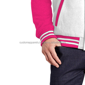 Veste universitaire en laine de qualité supérieure avec col montant et logo brodé sur le devant - Design authentique de l'équipe - Product Image 5