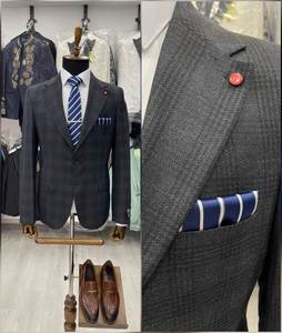 Traje de Hombre Elegante para Boda o Negocios, Corte Entallado, Tres Piezas, Algodón y Elastano, Antiarrugas, Color Personalizable - Product Image 2