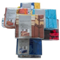 Parure de lit 6 pièces très vendue pour lit King Size, 100% polyester, 85 g/m², avec drap-housse, drap plat et 4 taies d'oreiller