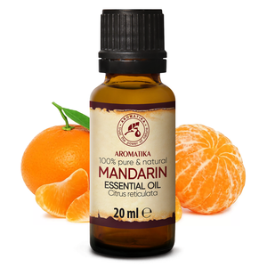 Aceite Esencial de Mandarina 20ml Aromatika, Aceite de Cáscara de Citrus Reticulata 100% Puro y Natural, Aroma Floral Dulce para Piel Madura y Arrugas - Product Image 1