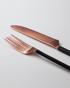 Customized Logo Metal Handmade <b>Flatware</b> <b>Set</b> Of Four Pieces With Rose Gold Finishing For Restaurant Hotel Wedding - Product Image 2