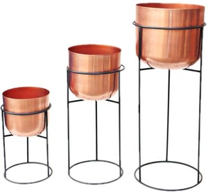 <b>Beautiful</b> New Design Modern Eco-Friendly Iron Flower Pot Planter <b>Vases</b> with Stand Round Shape for Home Decor - Product Image 3