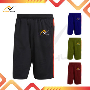 Pantalones cortos deportivos de 3 rayas de estambre ecológicos informales sólidos para hombre, pantalones cortos de entrenamiento de secado rápido con cintura elástica - Product Image 2