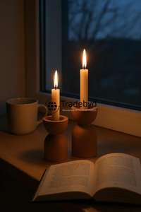 เชิงเทียนไม้สุดหรู งานแฮนด์เมดระดับพรีเมียม ของตกแต่งบ้าน ให้แสงสว่างอบอุ่นในบ้าน Tradebyd - Product Image 4