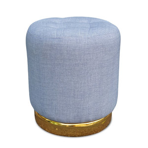 Contemporary 32x32x40cm GDSF006 Fabric-Covered Tufted Ottoman <b>Stool</b> Removable Metal Footstool for <b>Bedroom</b> Perfect As Bench - Product Image 1