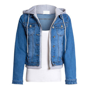 Top Trending Winter Wear Women Hooded <b>Denim</b> <b>Jacket</b> Breathable Windproof Custom High Quality Woven 100% Polyester Filling New - Product Image 1