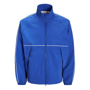 Chaqueta Deportiva con Paneles Curvos, Transpirable, Cuello en V, Forro Polar Elástico, Chaquetas Deportivas para Hombre, Ropa Deportiva Técnica de Invierno - Product Image 1