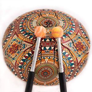 Happy Drum 6 pulgadas 8 tonos con diseño de números Instrumentos de percusión de disco de mano Acero mejorado para principiantes Adultos Niños al por mayor - Product Image 5