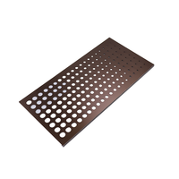 Tôle perforée en aluminium anodisé bronze 5052 5005 de 1 mm à 3 mm avec AA20 pour façade de luxe, mur-rideau et plafond décoratif