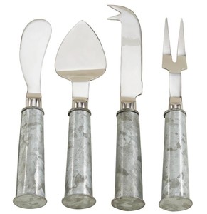 Vintage Style Handmade Metal <b>Cheese</b> <b>Knife</b> <b>Set</b> Round Handle Customization Available from India - Product Image 3