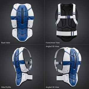Motorcycle <b>Back</b> <b>Protector</b> Armor Vest Adjustable Spine Guard Protective Gear for Motocross Racing - Product Image 3