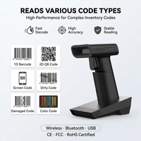 Escáner de Código de Barras 2D Portátil WCMI OEM, Lector de Código de Barras 1D con Cable USB, Escáner de Código QR, Escaneo de Código de Barras de Inventario con Soporte