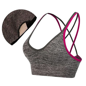 Soutien-gorge de sport 2026 à maintien élevé pour yoga et fitness, bretelles réglables, logo frontal, respirant, en Spandex et Nylon - Product Image 6
