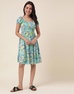 Vestido de algodón con estampado de bloque de mano indio, nueva moda, ropa informal de verano, estilo dulce, cintura Natural, Midi para regalo de San Valentín - Product Image 2