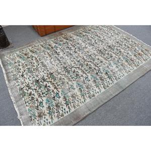 Tapis turc vintage 5,4x7,8 pieds, tapis persan gris - Product Image 1