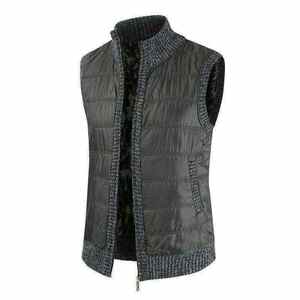 Chaqueta acolchada de lona sin mangas personalizada de alta calidad para hombre Chaqueta al por mayor de invierno de alta calidad - Product Image 3