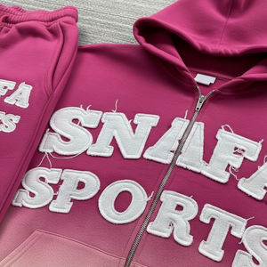 Ensemble survêtement personnalisé avec logo, effet délavé au soleil, broderie, survêtement délavé, pantalon de survêtement et sweat-shirt pour homme, ensemble survêtement délavé à l'acide - Product Image 5